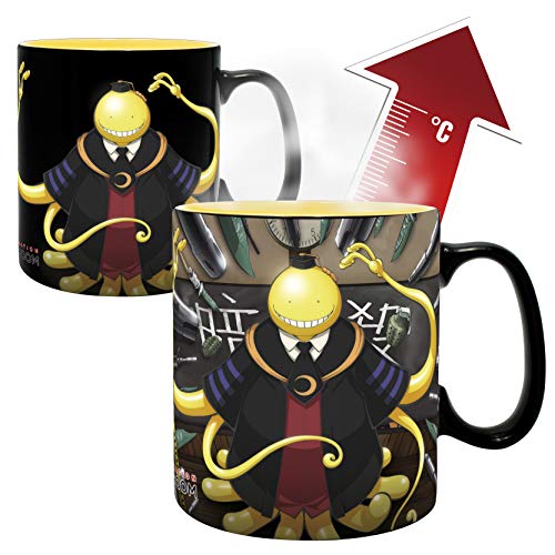 Abystyle- Assassination Classroom Heat Change Mug, 460 Ml, Koro Attacked