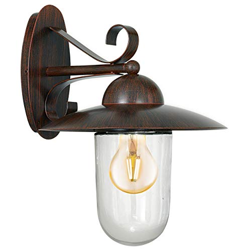 Eglo Milton Outdoor Wall Lighting Marrone E27 60 W