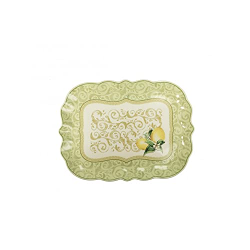 Brandani Vassoio Rettangolare Limoni 33X24,5Cm Porcellana