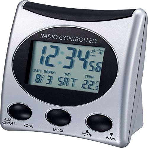 Technoline Wt 221 Silber Orologio Radio, Argento, 7.9X4.2X7.9 Cm
