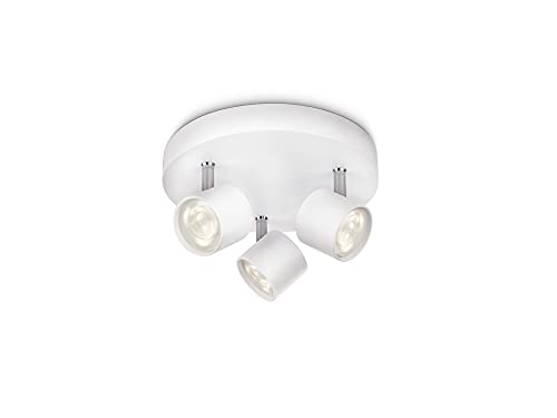 Philips Lighting Lampada Da Soffitto Con 3 Spot Led, Alluminio, Bianco