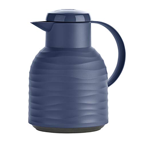 Emsa Samba N4011000 Thermos, 1 Liter, Plastica, Blu, Acciaio Inossidabile, Wave Navy