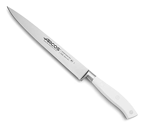 Arcos Serie Riviera Blanc, Coltello Di Filetto Coltello Bistecca, Acciaio Inossidabile Forgiato Nitrum 200 Mm, Manico Polioxymetilene (Pom), Colore Bi