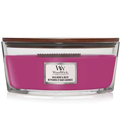 Woodwick Candela Profumata Ellipse Con Stoppino Crepitante | Wild Berry & Beets | Durata Della Fragranza: Fino A 50 Ore