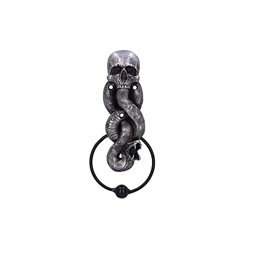 Nemesis Now Licenza Ufficiale Harry Potter The Dark Mark Door Knocker 23 Cm, Resina, Argento, 23Cm