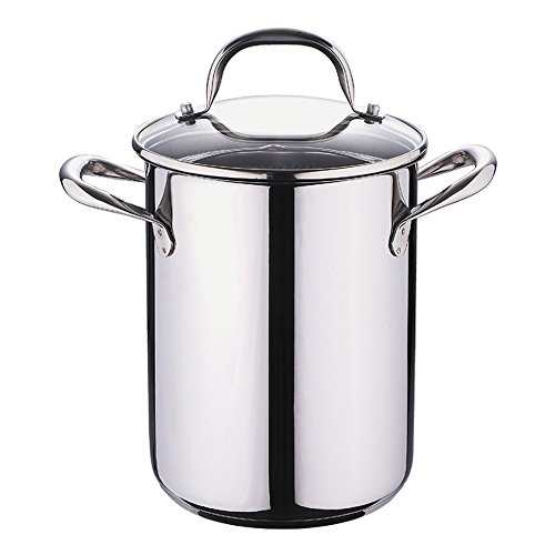 Bergner Gourmet | Pentola Da Cucina Per Pasta | Coperchio Di Vetro, Scolapasta E Capacità Di 4,2L | Acciaio Inox | Molto Resistente, Pulizia Facile E 