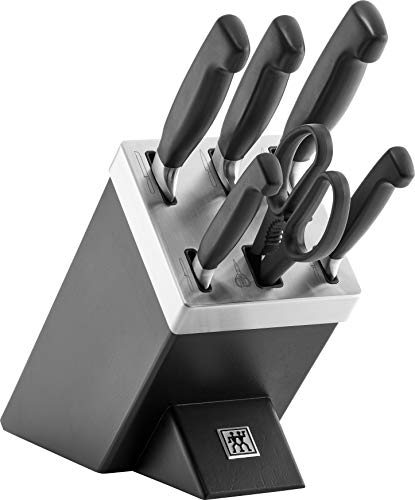 Zwilling 35148-507-0 Four Star Ceppo Autoaffilante, 7 Pezzi, Nero