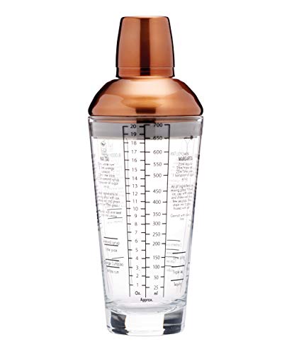 Bar Craft Shaker Per Cocktail In Vetro, Boston Copper, 650 Ml