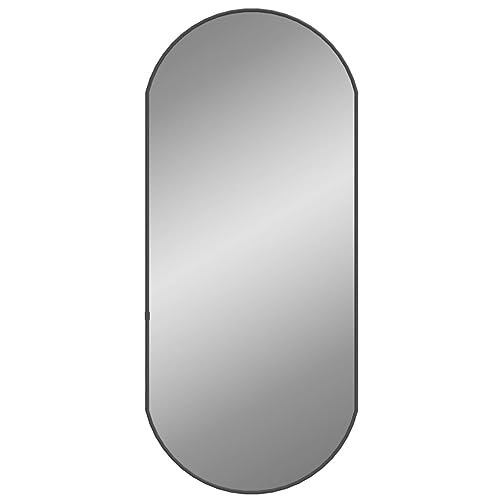 Vidaxl Specchio Da Parete Nero 80X35 Cm Ovale