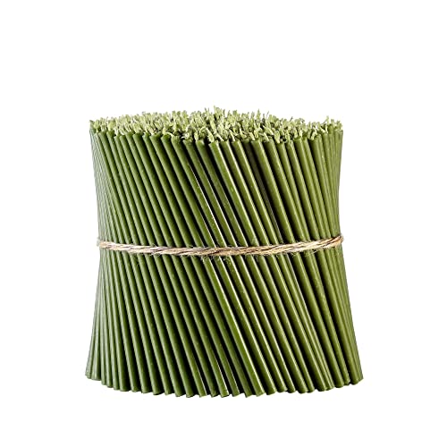 Danilovo Candele (Verde) Profumate In Pura Cera D’Api – Candele Chiesa Ortodossa Per Preghiere, Natale, Lunghe, N100, Altezza 16,5 Centimetri, 50 Pz