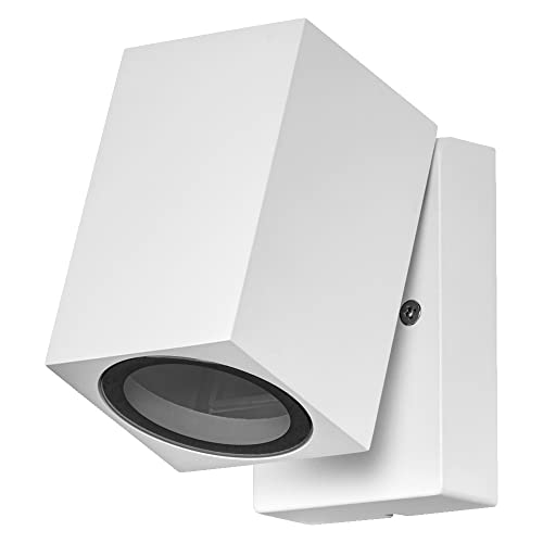 Ledvance Endura Classic Cube Adj Wall Applique Da Esterno, Colore Bianco, Attacco Gu10 (Max 35W), Compatibile Con Lampada Normale O Smart, Testa Orien