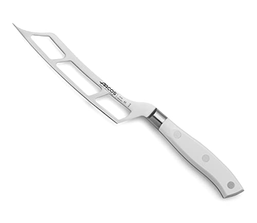 Arcos Serie Riviera Blanc, Coltello Formaggio, Acciaio Inossidabile Forgiato Nitrum 145 Mm, Manico Polioxymetilene (Pom), Colore Bianco