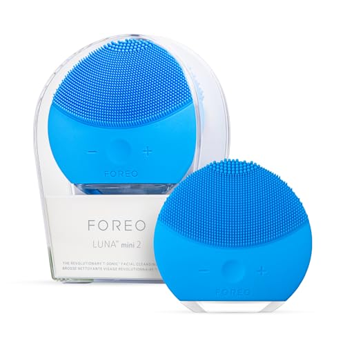 Foreo Luna Mini 2 Spazzola Pulizia Viso, Compatta, Massaggio Hi-Tech, Per Tutti I Tipi Di Pelle, Ultraigienico, Pulizia Semplice, Detergente In Silico