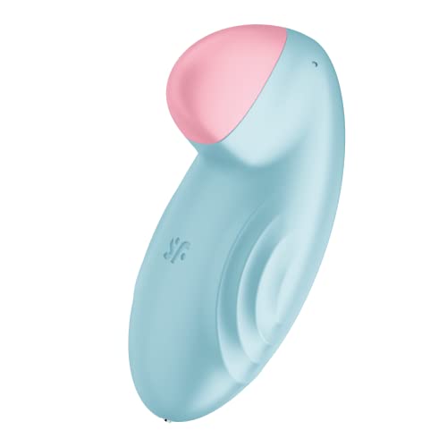 Satisfyer, Vibratore, Vibratore Da Appoggio, Tropical Tip Connect App', Bluetooth, Con App, Design Allegro, Colore:Blu