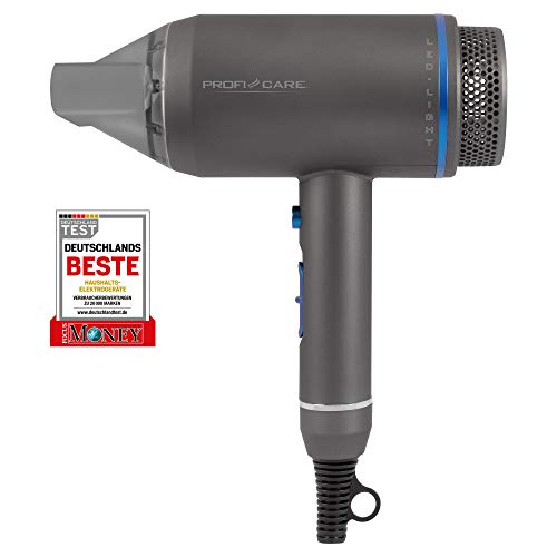 Proficare Pc-Ht 3082 - Asciugacapelli A 3 Livelli Di Temperatura/Potenza, Ugello Easy Click Girevole A 360°, Magnetico, Colore: Blu/Antracite