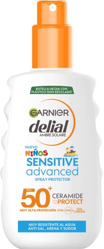 Garnier Delial Ninos Sensitive Spray Protezione Solare Spf 50+, 200 Ml (Importato Da Spagna)