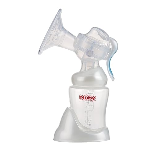 Nuby - Tiralatte Manuale Per Estrazione Facile E Confortevole - Con Ampia Ventosa In Silicone E Base Raccogli Latte Da 240Ml