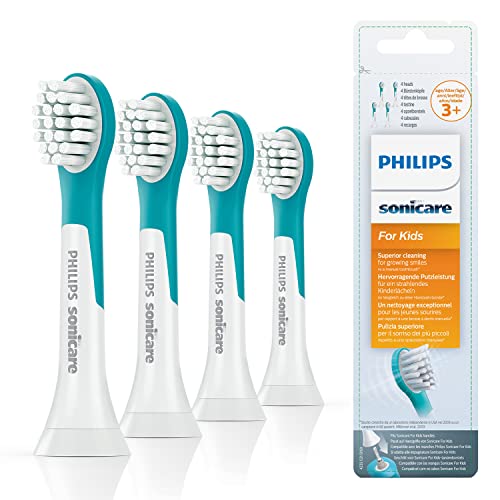 Testine Per Spazzolino Sonico Philips Sonicare For Kids Original Compact Per Bambini Dai 3 Anni In Su - Confezione Da 4 Unità In Blu (Modello Hx6034/3