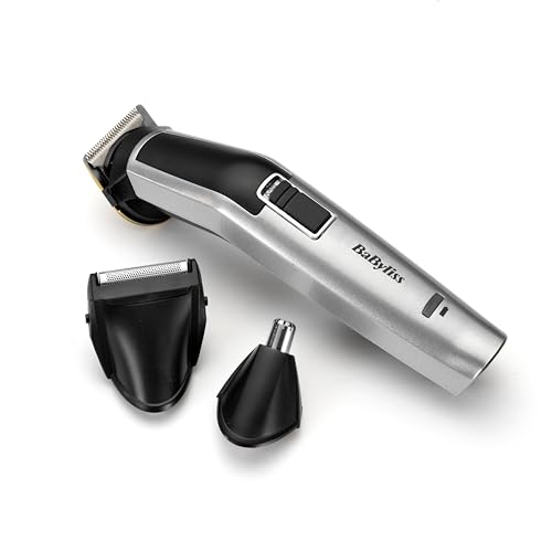 Babyliss Mt726E 8-In-1 Titanium Multi Trimmer Kit Grooming, Autonomia 60 Minuti, Testina Di Precisione Con Lame In Titanio, Testina Di Rasatura, 3 Gui