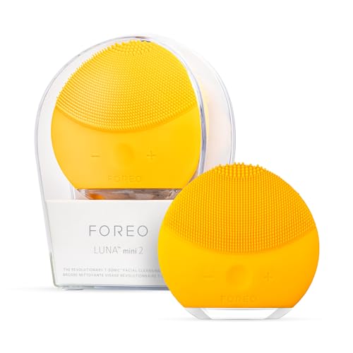 Foreo Luna Mini 2 Spazzola Pulizia Viso, Compatta, Massaggio Hi-Tech, Per Tutti I Tipi Di Pelle, Ultraigienico, Semplice, Detergente In Silicone, Sunf