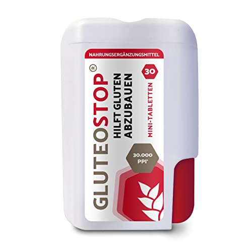 Gluteostop® - Aiuta A Scomporre Il Glutine - Dieta Priva Di Glutine - Glutine Enzima (30 Mini Compresse)