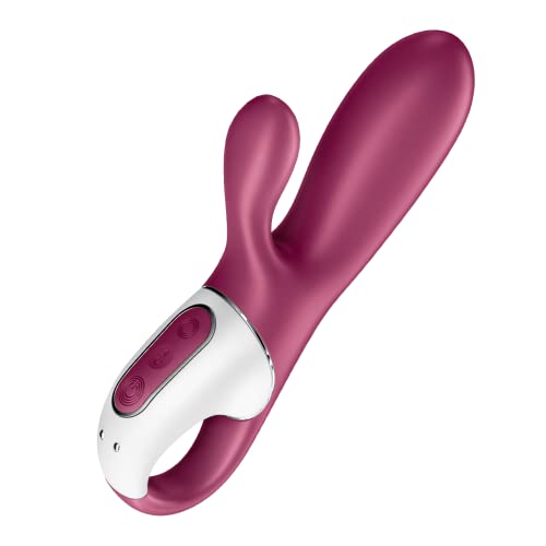 Satisfyer, Vibratore Rabbit Bluetooth, Hot Bunny Connect App, 17,5 Cm, Con App, Con Funzione Riscaldante, 2 Motori, In Silicone