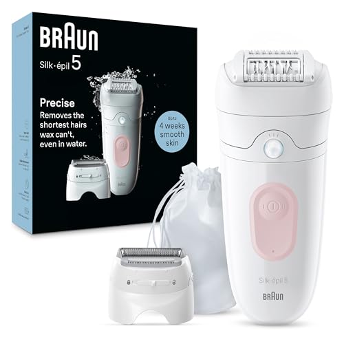 Braun Silk-Épil 5 Depilatore Donna, Epilatore Elettrico Donna Per Una Epilazione Semplice, Wet & Dry, Pelle Liscia A Lungo, Con Testina Per Rasoio Don