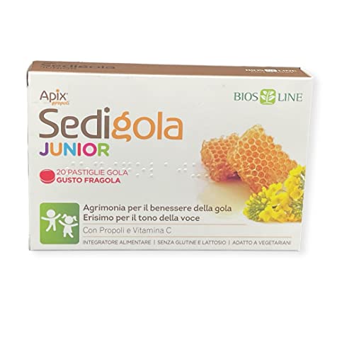 Bios Line Sedigola Junior 20 Pastiglie Gola Gusto Fragola (2 Confezioni) (2)