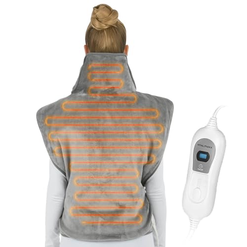 Vitalmaxx Coperta Riscaldante Per Schiena E Spalle | Calore Accogliente Per Le Spalle E Tutta La Schiena | Vestibilità Ottimale | Microfibra Max. 100W