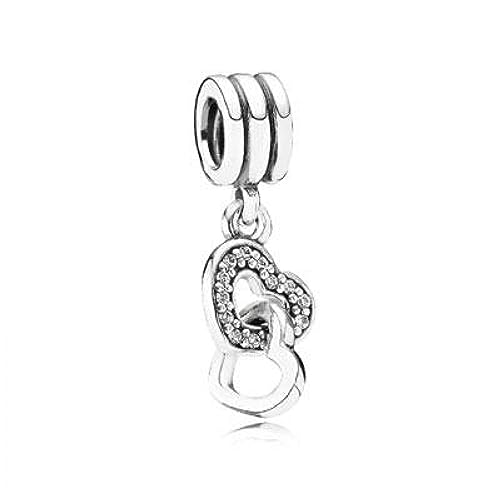 Pandora 791242Cz Ciondolo A Cuori Intrecciati In Argento Da Donna
