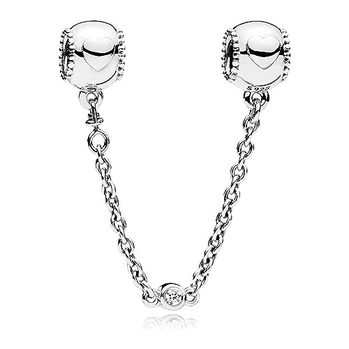 Pandora Catena Di Sicurezza 796457Cz-05 Argento Sterling Perlina Cuori Nascosti