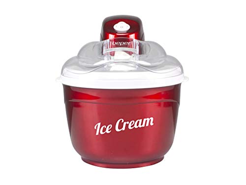 Beper P102Gel001 Macchina Per Gelato Automatica Da 1,5L, Rossa