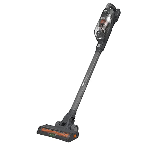 Black+Decker Bhfea520J-Qw, Scopa Ricaricabile, Aspirapolvere Senza Fili, Titanium, 18 V - 2 Ah, 36 W, 500 Milliliters