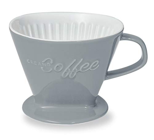 Creano Filtro Per Caffè In Porcellana, Misura Filtro 4 (Grigio Pietra) Disponibile In 6 Colori