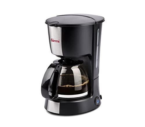 Girmi Mc25 Macchina Per Caffè Americano, Capacidad 0,6 L, 550 W, 6 Tazze, Filtro In Nylon, Carffa In Vetro, Bpa Free, Nero