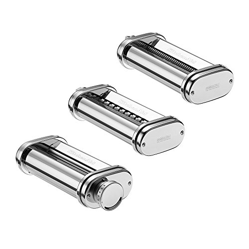 Kitchenaid 5Ksmpra Sfogliatrice A Tre Pezzi Con Set Per Tagliare La Pasta, Argento