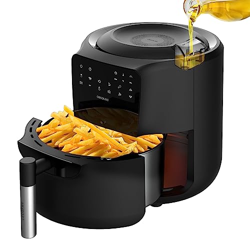 Cecotec Air Frying Cecofry Rain, 5,5 L, Spray A Olio Costruito, 7 Livelli, Tecnologia Avanzata, 1550 W, Pannello Tattile.
