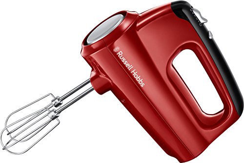 Russell Hobbs Sbattitore Elettrico, Gancio Impastatrice Incluso, 5 Livelli Di Velocità + Funzione Turbo, 2 Frustre Per Montare + 2 Ganci Per Impastrar