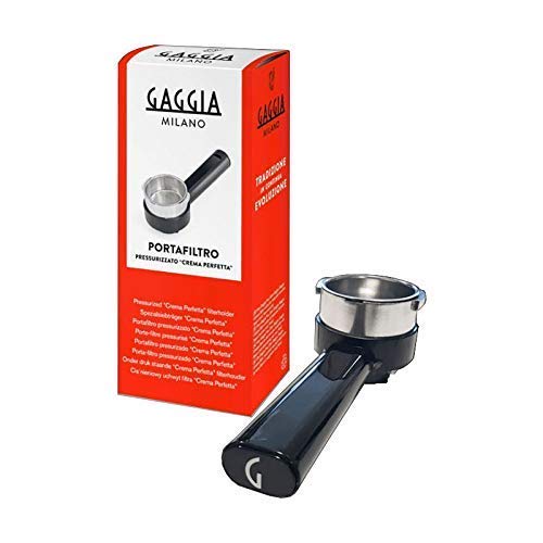 Gaggia Kit Portafiltro Originale Pressurizzato "Crema Perfetta" Con Logo "G", Nero