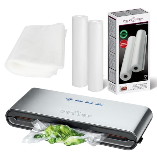 Aspiratore Proficook® | Sous Vide E Cottura Sottovuoto | Apparecchio Sottovuoto Incl. 18 Sacchetti | Cucitura Stabile | Saldatrice A Film Con Capacità