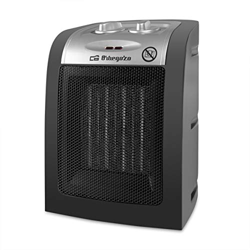 Orbegozo - Cr 5017, Stufetta In Ceramica, Termostato Regolabile, Protezione Da Surriscaldamento, Sistema Antiribaltamento, 1500 W, Colore Nero