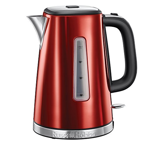 Russell Hobbs Bollitore Acqua Elettrico, 1.7 L, 2400 W, Ebollizione Rapida (55 Sec), Filtro Anticalcare Rimovibile E Lavabile, Acciaio Inox, Bollitore