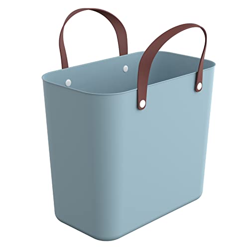 Rotho Albula - Cestino Per La Spesa, In Plastica Riciclata, 25 L, 40 X 23,5 X 34 Cm, Colore: Turchese