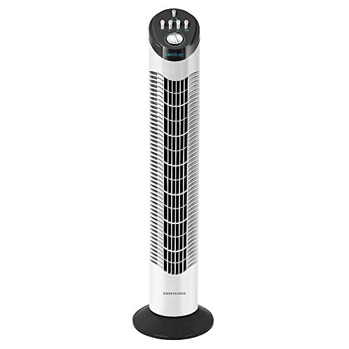Cecotec Ventilatore A Torre Energysilence 790 Skyline Con Timer 50 W, Altezza 30'' (76 Cm), Controllo Meccanico, Oscillazione, Motore In Rame, 3 Veloc