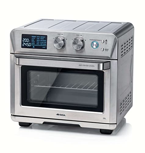 Ariete 4629 Friggitrice Ad Aria + Forno 25L, Capacità 25 L, 1700 W, Per Pizza 30 Cm, Led Display, Temperatura Max 230°C, Silver