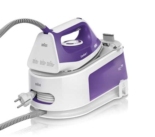 Braun Carestyle1 Is1014Vi, Ferro Generatore Di Vapore, Carica Continua, Termostato Regolabile, Tanica 1,5L, Autospegnimento, Sistema Sicurezza, Viola