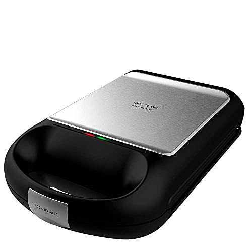 Cecotec Rock'Ntoast Family Sandwich Maker, 1500 W, Può Contenere 4 Panini, Rivestimento Antiaderente, Riscaldamento Rapido E Persino Tostatura, Acciai