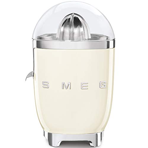 Smeg, Spremiagrumi Elettrico Cjf11Creu, Spremitura A Pressione Manuale, Beccuccio Antigoccia E Cono Universale, Base Antiscivolo, Avvolgicavo Integrat