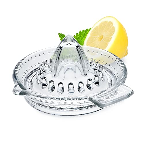 Kadax Citrus Press Realizzato In Vetro Di Calcio Di Sodio, Pressa Al Limone Manuale Con Uscita, Pressa Succo, Spremiagrumi, Press Arancione, Press Lim