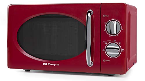 Orbegozo Mi2020 Microonde Da 700 W Con 20 Litri Di Capacità E Disegno In Rosso E Argento